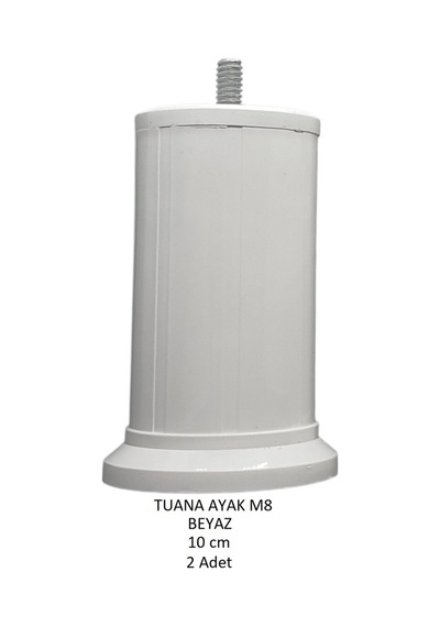 Tuana Ayak 10 cm M8 Cıvatalı Beyaz (2 Adet)