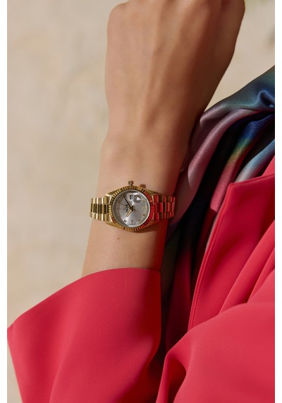 Bej/gold Accg1362 Oyster Kol Saati 28mm Bej/gold Altın