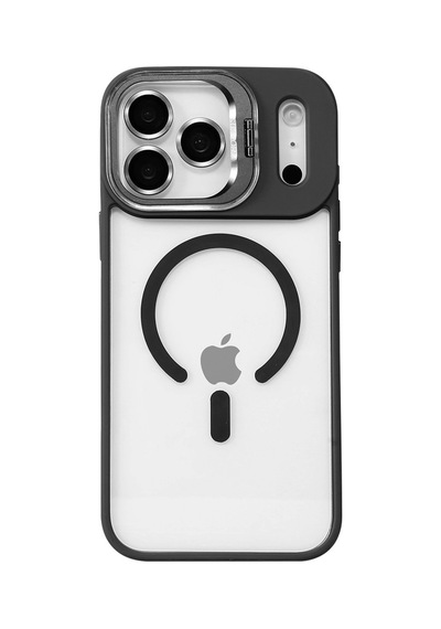 Joko Apple İphone 17 Pro Remim Lensli Magsafe Standlı Kapak - Siyah 0.2M-Çok Renkli