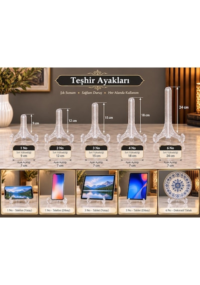 Çerçeve Teşhir Ayak Teşhir Standı 12 Cm No 2 10 Adet