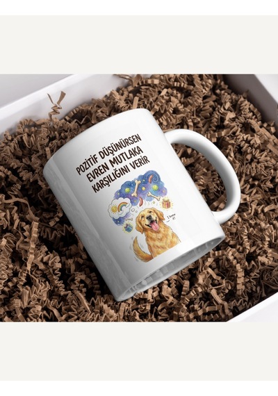 "evren Mutlaka Karşılığını " Golden Retriever Kupa