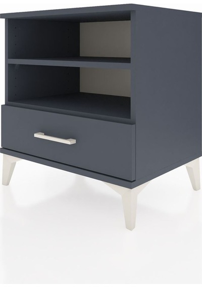 Hyperion Komodin 2 Raflı Tek Çekmeceli 60x44x64 Antrasit-antr... Antrasit