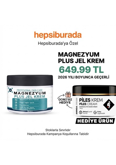 Magnezyum Plus Jel Krem 100 Ml + Piles Krem 100 Gr Hediyesiyle
