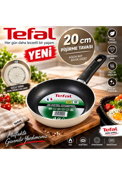 Tefal 20 Cm Pişirme Tavası Krem