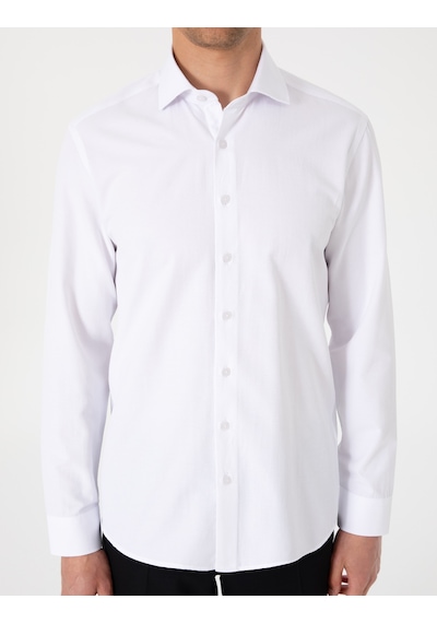 Pierre Cardin Erkek Beyaz Gömlek Desenli 50307108-vr013 Beyaz