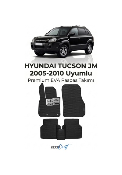 OtoCraft Hyundai Tucson Jm 2005-2010 Araca Özel 3d Havuzlu Eva Paspas Tam Set 5 Parça