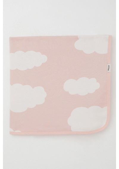 Breeze Yenidoğan Bebek Battaniyesi Bulut Desenli Standart, Pembe