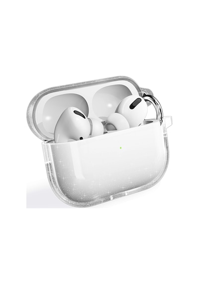 Apple Uyumlu  AirPods Pro 2 Zore Allstar Airbag 32 Parlayan Simli Saydam Renkli Kılıf-şeffaf