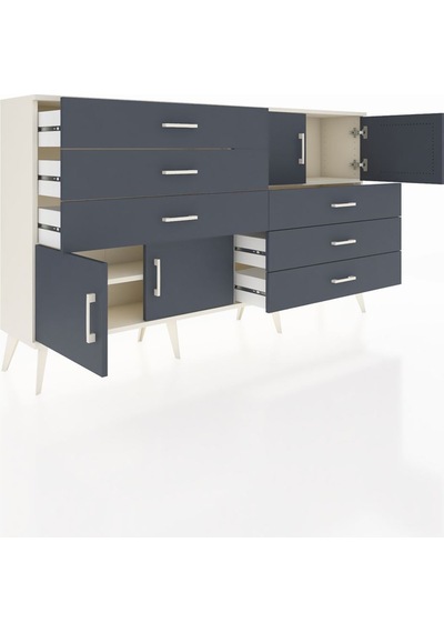 Arges Konsol 2 Raflı 6 Çekmeceli 4 Kapaklı 176x30x99 Aytaşı-antrasit Antrasıt/antrasıt - Aytası Arges Konsol 2 Raflı 6 Çekmeceli 4 Kapaklı 176x30x99 Aytaşı-antrasit Antrasıt/antrasıt - Aytası