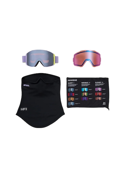 Anon Burton Sync Goggles + Lens + Mfi Face Mask Unisex Mor Goggle 4475 Mor
