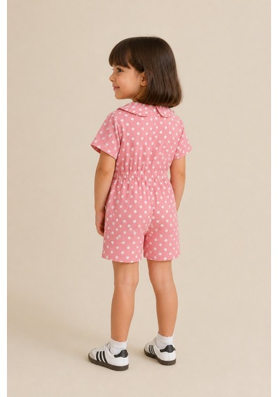 Eray Alp Kids Kız Çocuk Pembe Puantiyeli Tulum