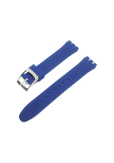 17mm Swatch Uyumlu Chrono Model Slikon Saat Kordonu - Lacivert Çok Renkli