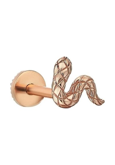 Sefa Gold 14 Ayar Altın Tragus Yılan Küpe
