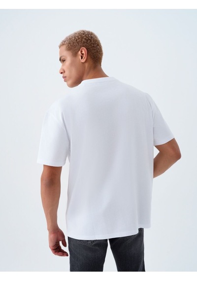 LOFT Loose Fit Erkek Tshirt K.kol Lf2040393 Q1.v1 Beyaz