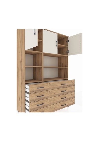 Hyperion Dolap 8 Raflı 8 Çekmeceli 3 Kapaklı 132x44x195 Çam-aytaşı/çam Aytası/atlas Çam - Atlas Çam Hyperion Dolap 8 Raflı 8 Çekmeceli 3 Kapaklı 132x44x195 Çam-aytaşı/çam Aytası/atlas Çam - Atlas Çam