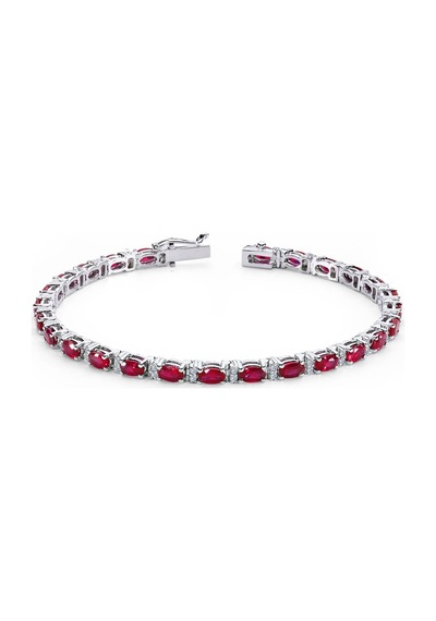Lova Pırlantalı Oval Yakut Bileklik -  4080004