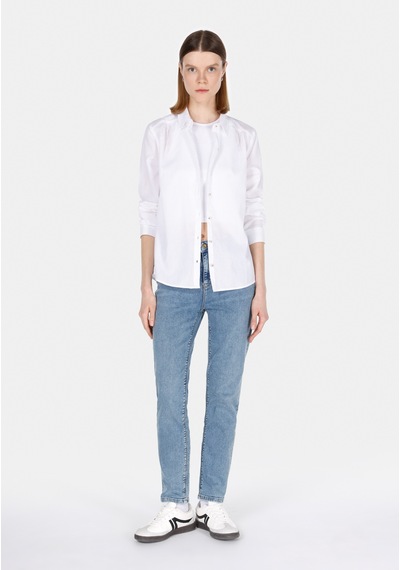 Colin's Colins Regular Fit Shirt Neck Düz Kadın Beyaz Uzun Kol Gömlek Cl1073407 Cl1073407 Q1.v1 Wht Beyaz