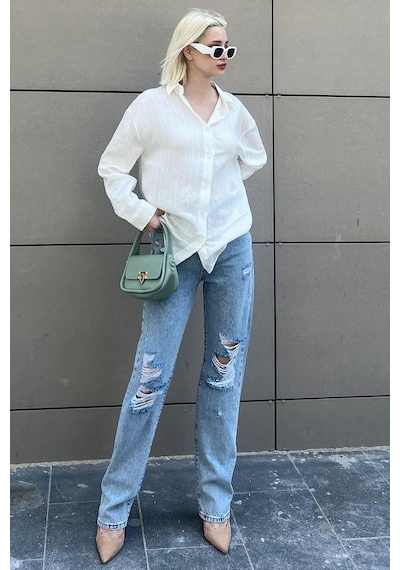 Madmext Açık Mavi Straight Fit Jean Mg2031-açık Mavi Açık Mavi