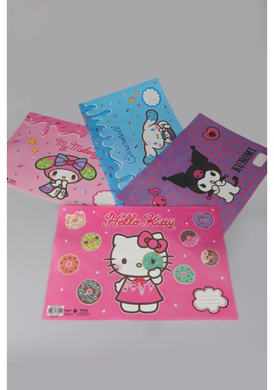 X Dekomus Lisanslı Hello Kitty,cinnamorol,my Melody,kuromi Best Friends 4 Adet Beslenme Örtüsü Diğer