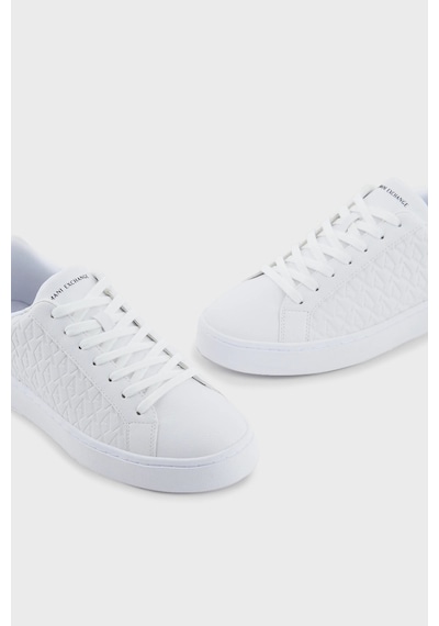 Armani Exchange Erkek Ayakkabı Xm000140 Af11916 M0028 Beyaz-siyah Beyaz-siyah
