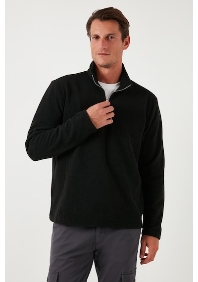 Buratti Slim Fit Dik Yaka Kışlık Şardonlu Erkek Polar 5906053 Siyah