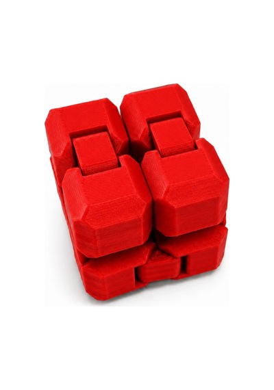 Tek Renk Sonsuzluk Küpü Kırmızı 40x40mm