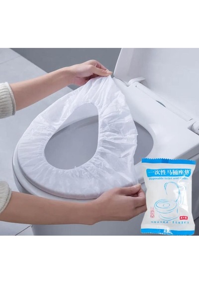 10 Adet Tuvalet Klozet Kapağı Filesi Hijyenik Su Geçirmez Wc Kılıf Beyaz Plastik Diğer