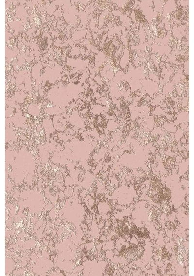 Pembe Mermer Görünümlü Banyo Halısı Klozet Paspas Seti Bs022n11