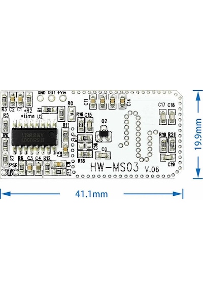 Hw-ms03 Mikrodalga Radar Sensör Modül 2.4ghz / 5.8ghz Kablosuz Alarm Dedektör Işık Kontrol Otomatik