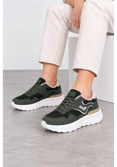 Ht Hotin Glyph Kadın Günlük Sneaker Spor Ayakkabı - Yeşil
