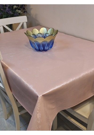 Elyaflı Pvc Muşamba - Desenli Silinebilir Masa Örtüsü Pembe Pembe