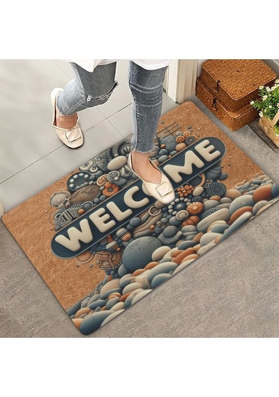 Valerine Life Çakıl Taşları Welcome Kapı Önü Paspası 45x70cm