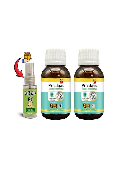 Prostavec: 2 Adet Erkeklere Özel Likit Formül 50 M Şurup + 30 Ml Çörek Otu Yağı