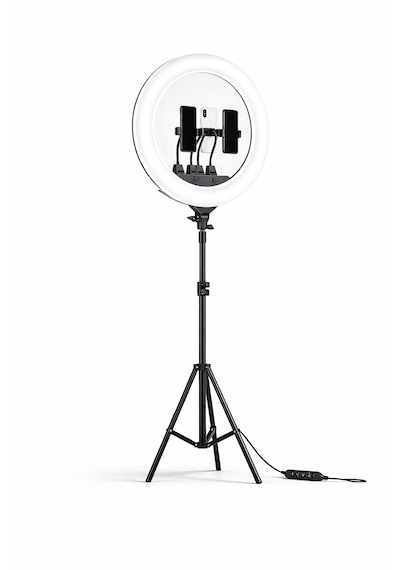 22 Inç Ring Light Mega Boy Döküm Ayaklı Kuaför Makyaj Işığı Youtube Canlı Yayın Led Halka Lüx Siyah