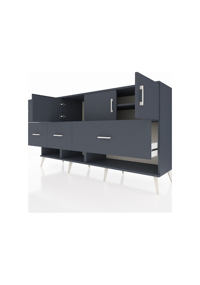 Hyperion Konsol 3 Raflı 5 Çekmeceli 3 Kapaklı 176x44x99 Antrasit- Antrasit-antrasit Hyperion Konsol 3 Raflı 5 Çekmeceli 3 Kapaklı 176x44x99 Antrasit- Antrasit-antrasit