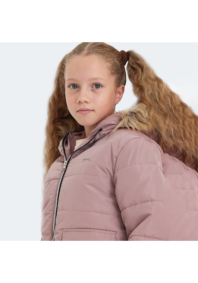 Slazenger CAMELIA Çocuk Kapüşonlu Pudra Mont & Kaban
