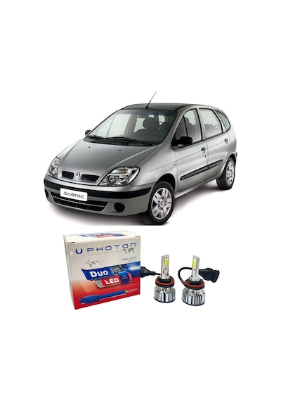 Renault Scenic Uzun+kısa Far Ampulü H4 Duo Yeni Seri Beyaz 1996-2003