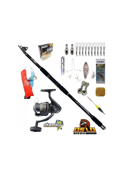 Revenger Rv-65 Oslo Black Fight 360cm 100-200gr Profesyonel Surf Sazan Kıyı Olta Takımı Seti