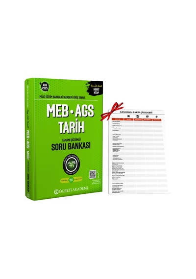 2025 Meb-ags Soru Bankası Tamamı Çözümlü Tarih & Ags Takip Çizelgesi Seti