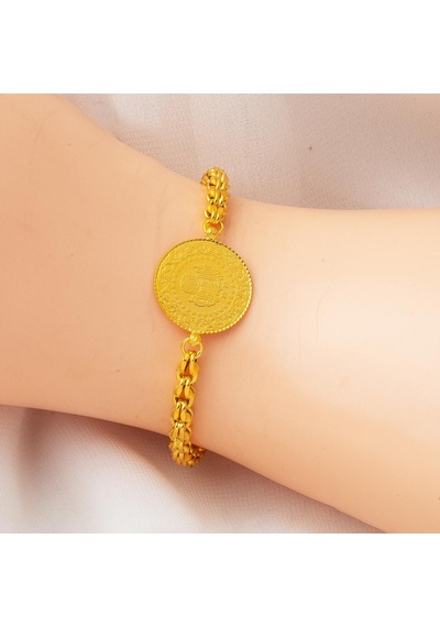 Güverse Zincirli Çeyrek Altınlı Bileklik BLSCS14K21718