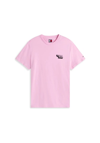 Tommy Hilfiger Tjm Slım Stack Logo, U06 Pembe Erkek T-shirt