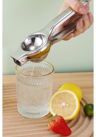 Komple 304 Paslanmaz Çelik Limon Narenciye Sıkacağı Mt126 Gümüş