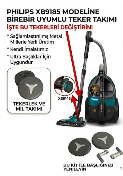 Philips Marathon Ultimate Xb9185/07 Emici Başlık Teker Takımı 1 Takım 2 Adet