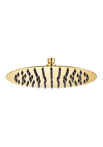 Fause Tepe Duş Başlığı Oval Slim 304 Metal 25 Cm Altın Ktd106-G Altın