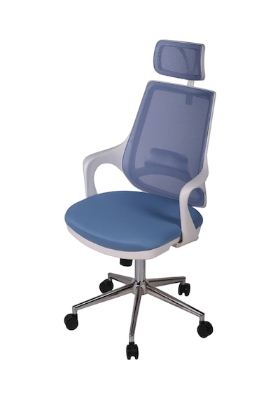 Ofisbazaar Buya Beyaz Fileli Ofis Koltuğu Ergonomik Ve Modern Tasarım Açık Mavi Mavi Ofisbazaar Buya Beyaz Fileli Ofis Koltuğu Ergonomik Ve Modern Tasarım Açık Mavi Mavi