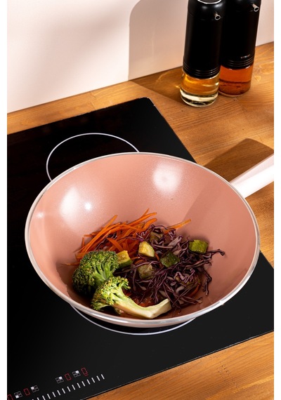 Emsan Swiss Crystal Wok Tava 28 CM Pembe
