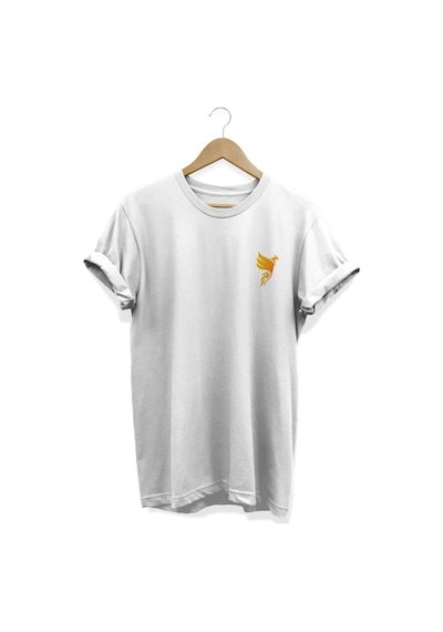 Phoneix Cep Baskılı Beyaz T-shirt Beyaz