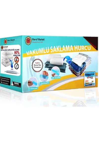 3 Adet Vakumlu Poşet Seti 90 Cm X 120 Cm Mega Jumbo Boy Çift Kişilik Yorgan Vakumlu Hurç Şeffaf