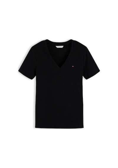 Tommy Hilfiger Slım Cody V-nk S/s Tee Kadın Siyah T-shirt - Ww0ww40584
