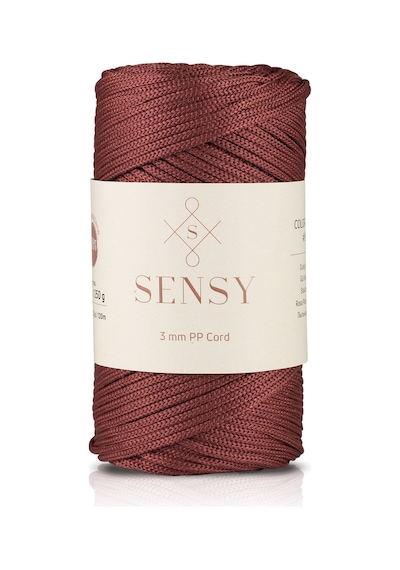 Polyester Makrome İpi 3 Mm 250 Gram Makrome İp Gül Kurusu 120 Metre Supla İp Ve Çanta İpliği